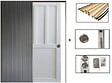 GD MENUISERIES - Porte Coulissante Atelier blanc 2 panneaux H204 x L73 cm, Galandage, kit de finition - vignette
