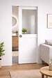 GD MENUISERIES - Porte Coulissante Atelier Blanc H204 x L93 cm sans meneau, Galandage - vignette