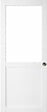 GD MENUISERIES - Porte Coulissante Atelier Blanc H204 x L93 cm sans meneau, Coquilles - vignette