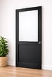 GD MENUISERIES - Porte Coulissante Atelier Noir H204 x L73 cm sans meneau, Coquilles - vignette