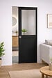 GD MENUISERIES - Porte Coulissante Atelier Noir H204 x L73 cm sans meneau, Galandage - vignette