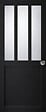 GD MENUISERIES - Porte Coulissante Atelier Noir vitre depoli H204 x L73 cm, Coquilles - vignette