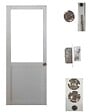 GD MENUISERIES - Porte Coulissante Atelier Blanc H204 x L83 cm sans meneau, serrure condamnation - vignette