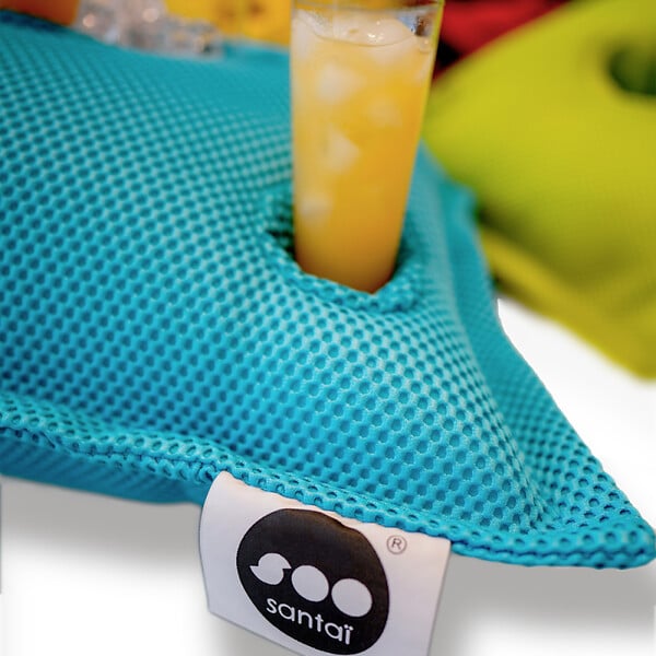 SOO  SANTAI - Coussin bar piscine flottant avec porte-verres 75 × 75 × 25 cm extérieur SANS billes – Bleu (PPF7575-4) - large