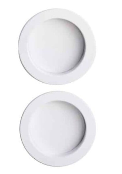 GD MENUISERIES - Porte Coulissante Atelier blanc H204 x L83 cm sans meneau+ Railroulettes, Coquilles blanc - large