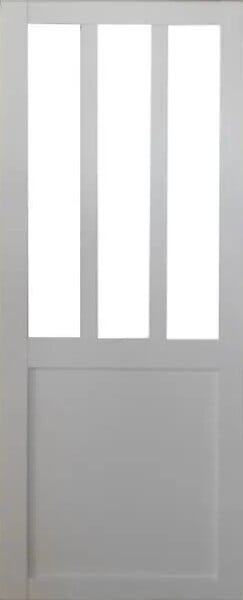 GD MENUISERIES - Porte Coulissante Atelier Blanc H204 x L83 cm - large