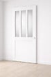 GD MENUISERIES - Porte Coulissante Atelier Blanc vitre depoli H204 x L83 cm, Coquilles blanc - vignette