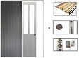 GD MENUISERIES - Porte Coulissante Atelier Blanc H204 x L83 cm, Galandage, kit de finition - vignette