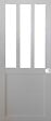 GD MENUISERIES - Porte Coulissante Atelier Blanc H204 x L93 cm, Coquilles blanc - vignette