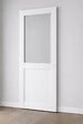 GD MENUISERIES - Porte Coulissante Atelier Blanc H204 x L73 cm sans meneau, Coquilles blanc - vignette
