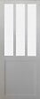 GD MENUISERIES - Porte Coulissante Atelier Blanc vitre depoli H204 x L93 cm - vignette