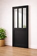 GD MENUISERIES - Porte Coulissante Atelier Noir H204 x L93 cm - vignette