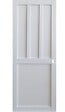 GD MENUISERIES - Porte Coulissante Atelier Blanc 2 panneaux H204 x L83 cm, Coquilles blanc - vignette