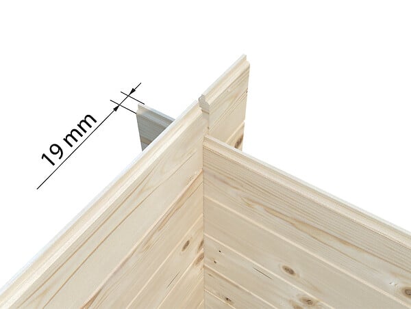 WHITE WOOD - Abri de jardin en bois Zoé 1 - Gris - L.180xP.180xH.208cm - large