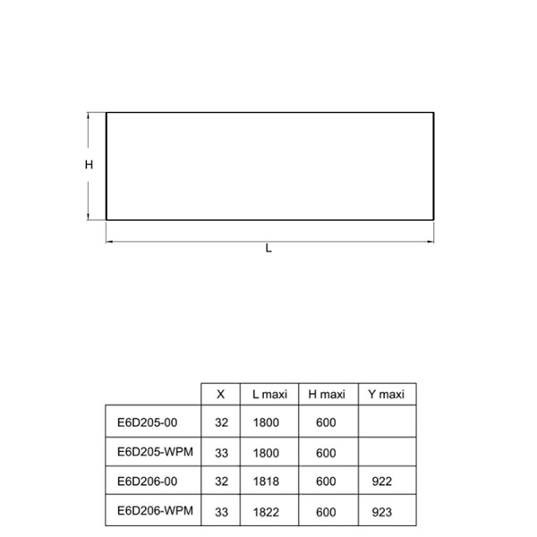 JACOB DELAFON - Tablier frontal blanc pour baignoire rectangulaire 180 x 60 cm installation niche - large