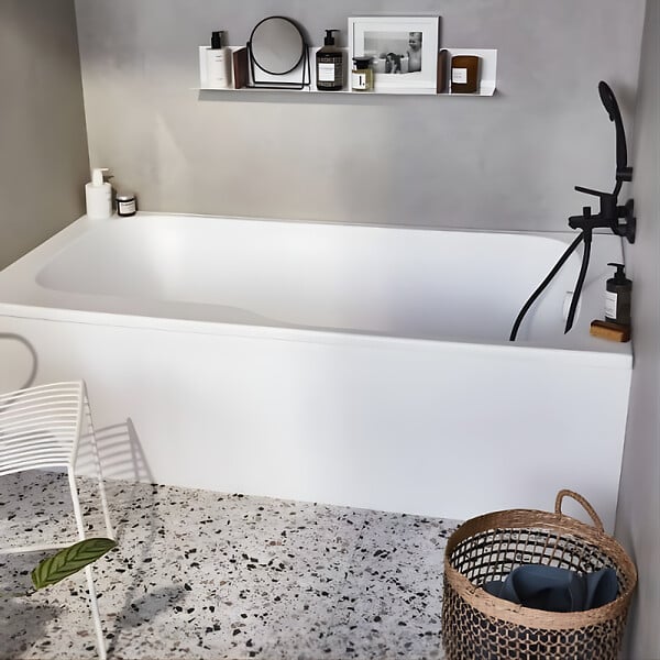 JACOB DELAFON - Tablier frontal blanc mat pour baignoire rectangulaire 180 x 60 cm installation niche - large