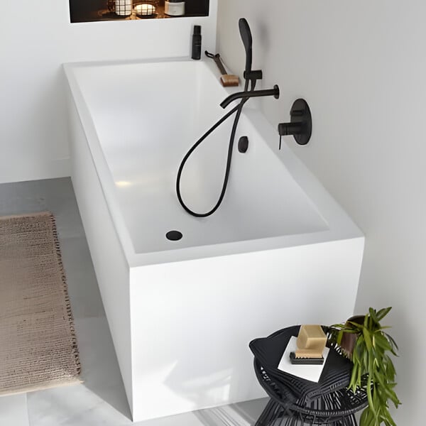 JACOB DELAFON - Tablier frontal pour baignoire rectangulaire 180 x 90 x 60 cm installation angle Blanc - large