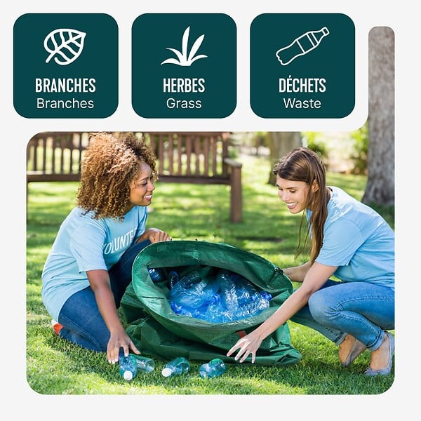 VOUNOT - Sac de jardin 500L Lot de 2 sacs Extra Large - large