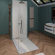 U-TILE - Receveur de douche à carreler 120 x 90 cm siphon centré - vignette