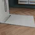 U-TILE - Receveur à carreler U-Tile mono pente et grille caniveau inox excentrée - vignette