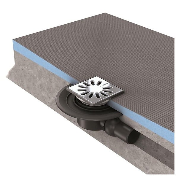 WEDI - Receveur de douche à carreler 160 x 100 Fundo Primo rectangle écoulement excentré - large