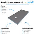 WEDI - Receveur de douche à carreler 180 x 90 Fundo Primo rectangle écoulement excentré + bonde horizontale + kit d'étanchéité - vignette