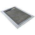 U-TILE - Receveur pierre naturelle ardoise claire 180 x 90 cm - grille caniveau acier excentrée - vignette