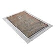 U-TILE - Receveur pierre naturelle cuivre 120 x 80 cm - grille carrée acier excentrée - vignette