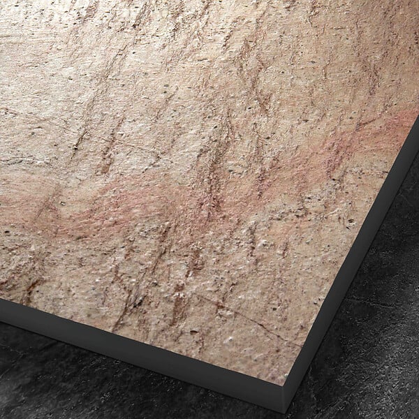 U-TILE - Receveur pierre naturelle cuivre 120 x 80 cm - grille carrée acier excentrée - large