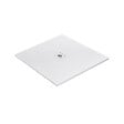 U-TILE - Receveur résine 100 x 100 cm blanc effet granit - grille carrée centrée - vignette