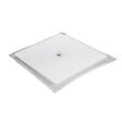 U-TILE - Receveur résine 100 x 100 cm blanc effet granit - grille carrée centrée - vignette