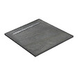 U-TILE - Receveur pierre naturelle ardoise claire 100 x 100 cm - grille caniveau acier excentrée - vignette