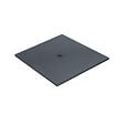 U-TILE - Receveur résine 100 x 100 cm gris granit effet granit - grille carrée centrée - vignette