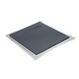 U-TILE - Receveur résine 100 x 100 cm gris granit effet granit - grille caniveau excentrée - vignette