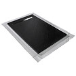 MARMOX - Receveur pierre naturelle graphite noir U-Tile grille caniveau acier excentrée - vignette
