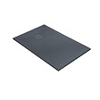 U-TILE - Receveur résine 150 x 100 cm gris granit effet granit - grille carrée excentrée - vignette