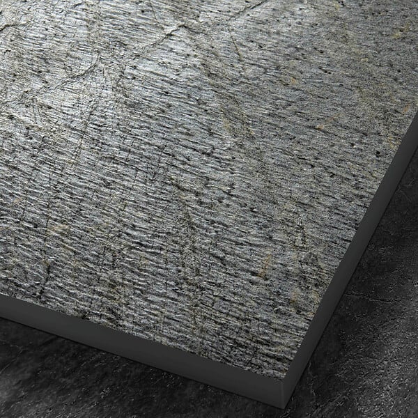 MARMOX - Receveur pierre naturelle ardoise claire U-Tile grille caniveau excentrée - large