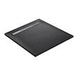 U-TILE - Receveur pierre naturelle rocher de mer 100 x 100 cm - grille caniveau acier excentrée - vignette