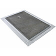 MARMOX - Receveur pierre naturelle ardoise claire U-Tile grille carrée acier excentrée - vignette