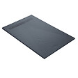 U-TILE - Receveur résine 200 x 100 cm gris ardoise effet ardoise - grille caniveau excentrée - vignette