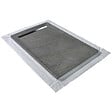 U-TILE - Receveur pierre naturelle ardoise claire 200 x 100 cm - grille caniveau acier excentrée - vignette