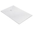 U-TILE - Receveur résine 140 x 90 cm blanc effet granit - grille carrée excentrée - vignette