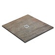 U-TILE - Receveur pierre naturelle cuivre 70 x 70 cm - grille carrée centrée - vignette