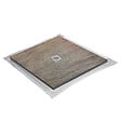 U-TILE - Receveur pierre naturelle cuivre 70 x 70 cm - grille carrée centrée - vignette