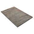 U-TILE - Receveur pierre naturelle cuivre 200 x 100 cm - grille caniveau acier excentrée - vignette