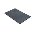 U-TILE - Receveur résine 180 x 90 cm gris granit effet granit - grille carrée excentrée - vignette