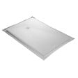 MARMOX - Receveur résine U-Tile blanc imitation ardoise - grille carrée excentrée - vignette