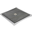MARMOX - Receveur pierre naturelle ardoise claire U-Tile grille carrée centrée - vignette