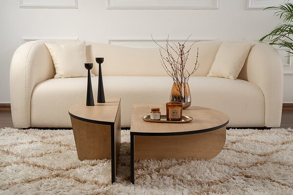 HABITAT ET JARDIN - Table basse en bois "Orion" 90 x 60 x 30 cm - Chêne à miel - large