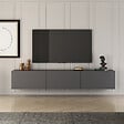 HABITAT ET JARDIN - Meuble TV en bois "West" 150 x 32 x 30 cm - Anthracite - vignette